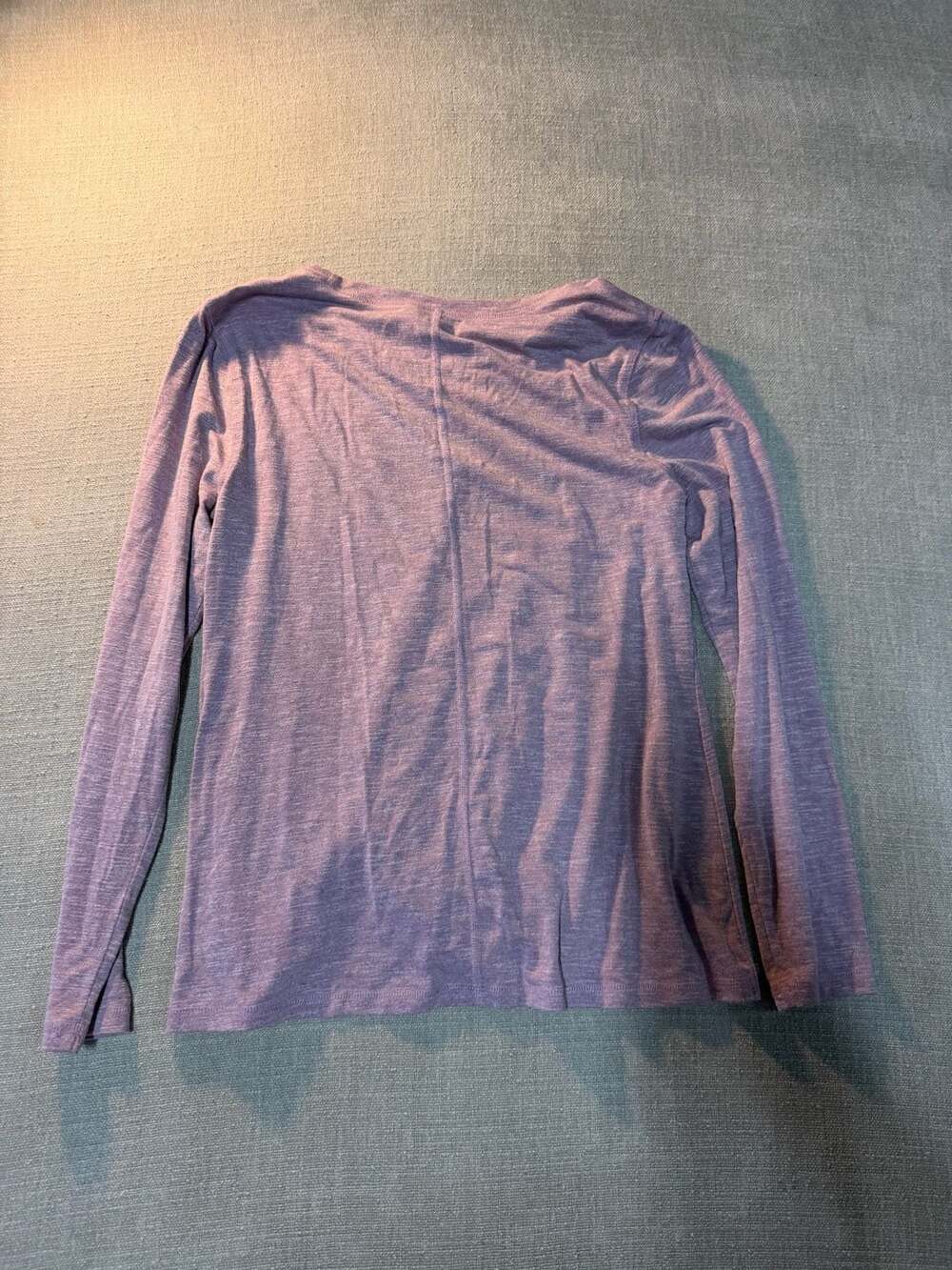 Ideology Women's Purple Long Sleeve Front Twist Active Top Size M - Picture 4 of 5
